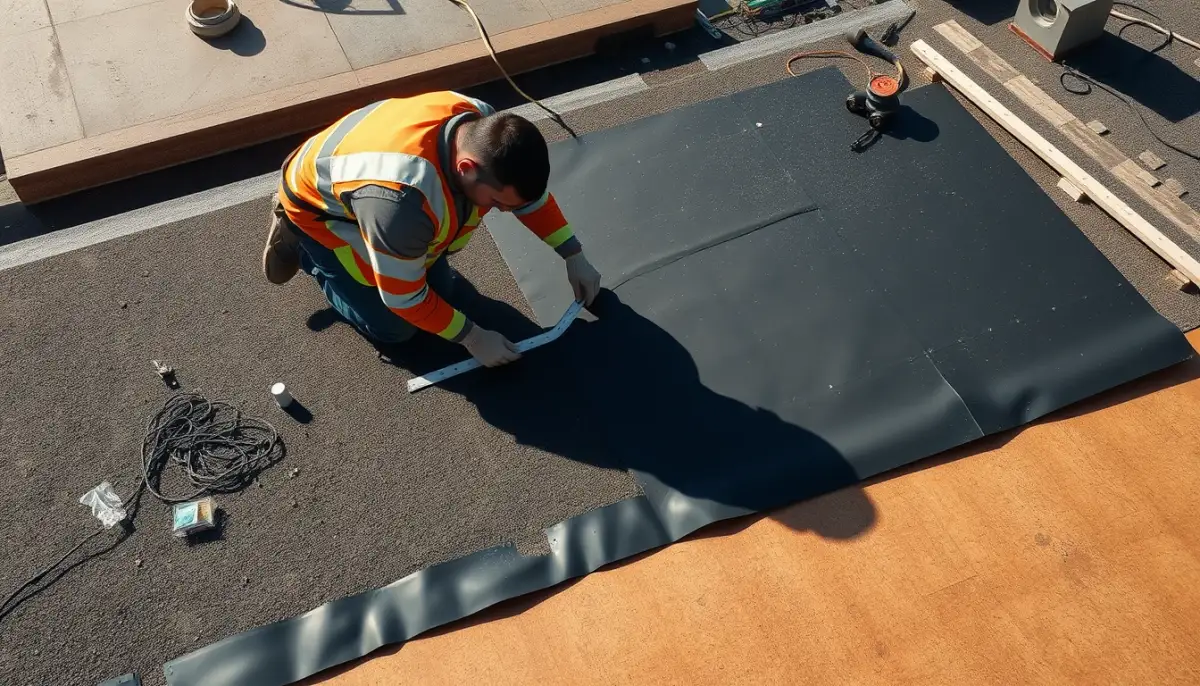 Pose d'une membrane EPDM sur un toit plat à Bruxelles