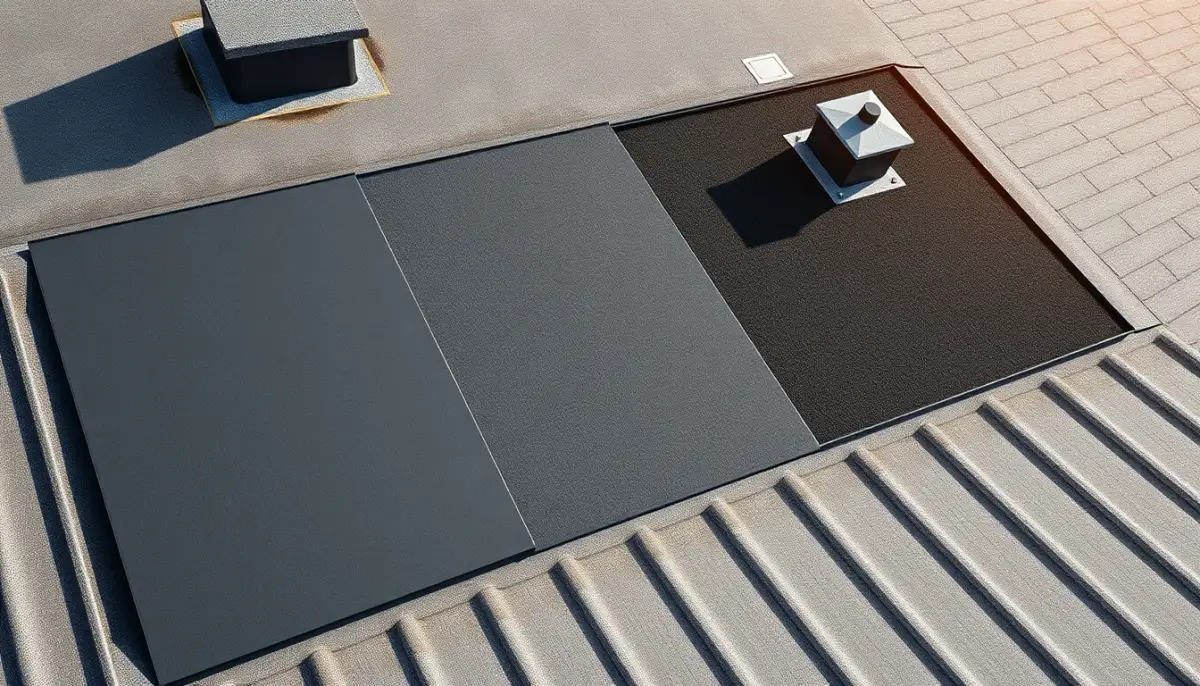 Comparatif de trois membranes pour toit plat : EPDM, PVC et bitume